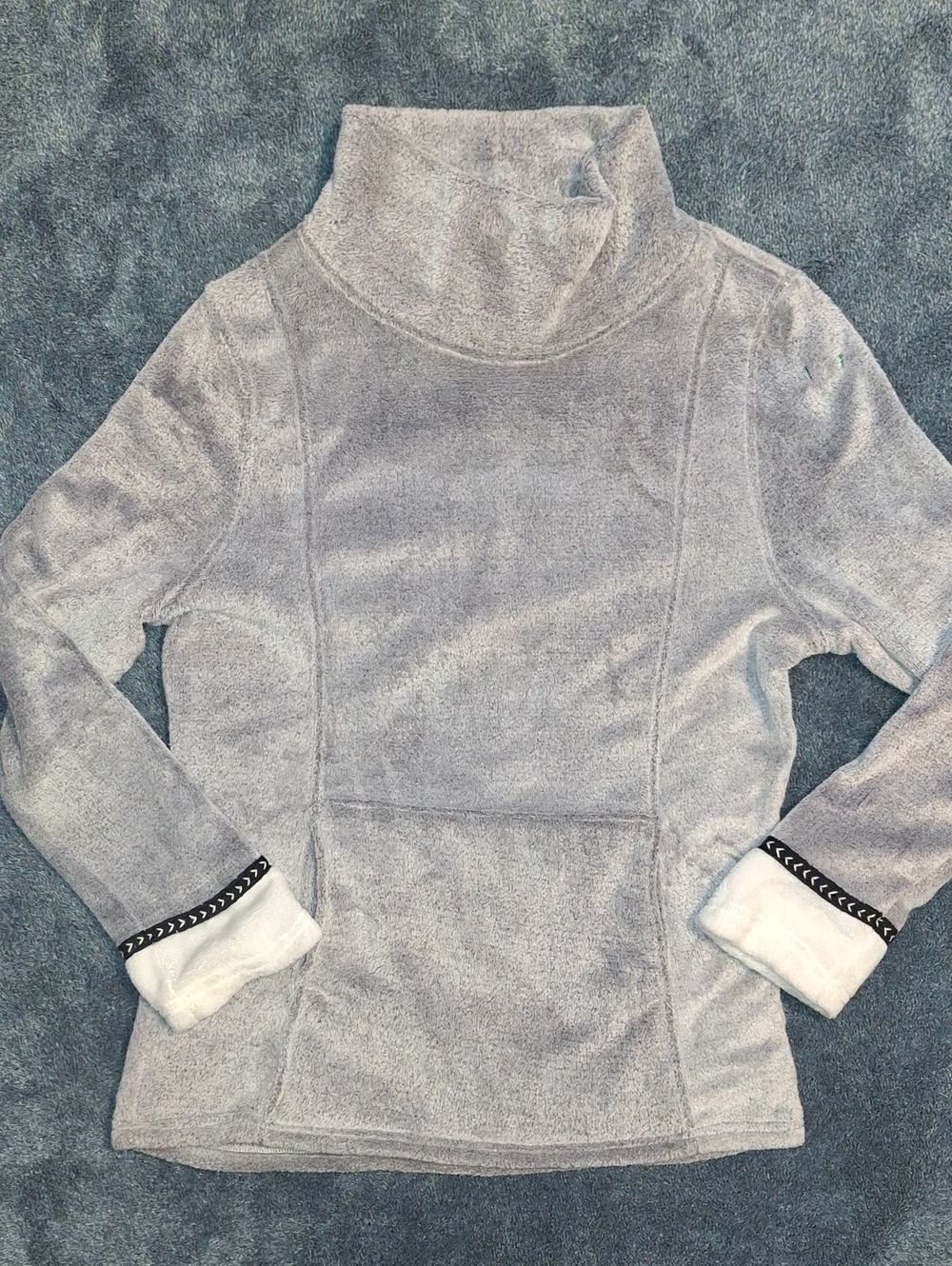 Wooly Bully Wear Women's Gray Cozy Funnel Neck Sweater